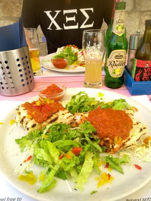 Vegan burrito at Mex Cantina Bona Fide in Dubrovnik