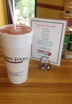 Smoothie at Strawberry Fields Cafe in Midland