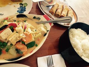 Red curry at Thai Hachapi  in Tehachapi