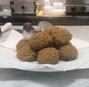 Vegan arancini at Oasi Verde in Siena