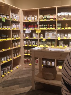 Small organic grocery store at Oasi Verde in Siena