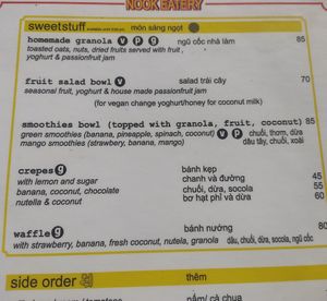 Smoothie bowls at Nook Eatery in Hue