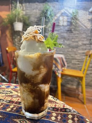 Coconut iced coffee with no sweet cream  at Nook Eatery in Hue