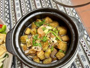 Aubergine dish   at Nook Eatery in Hue