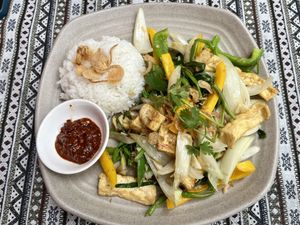 Tofu and veg   at Nook Eatery in Hue