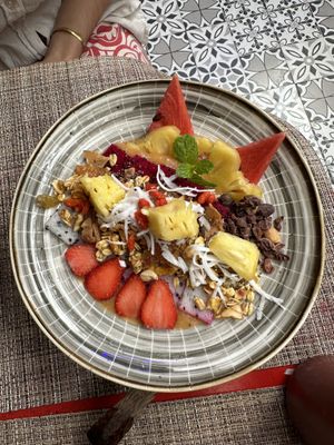 Mango smoothie bowl  at Nook Eatery in Hue
