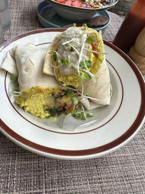 Vegan breakfast burrito  at Nook Eatery in Hue