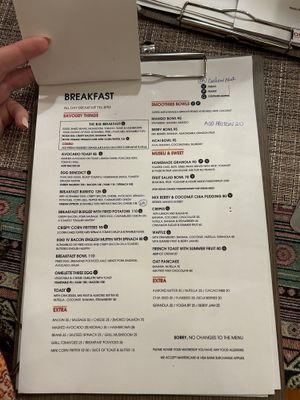 Menu  at Nook Eatery in Hue