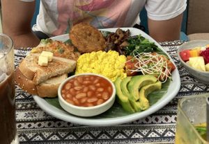 Full breakfast. Vegan version with scrambled tofu   at Nook Eatery in Hue