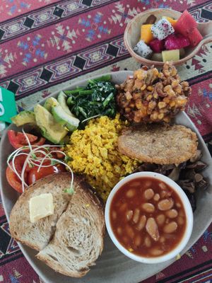 Vegan Big Breakfast at Nook Eatery in Hue