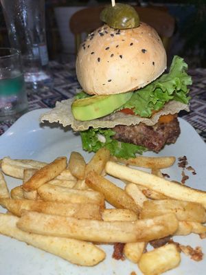 Vegetarian burger (no cheese)  at Nook Eatery in Hue