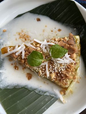 Tapioca banana cake, absolutely the best!  at Nook Eatery in Hue