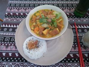 Yellow Tofu curry at Nook Eatery in Hue