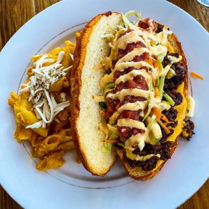 Sandwich and Mac at Two Dollar Radio Headquarters in Columbus