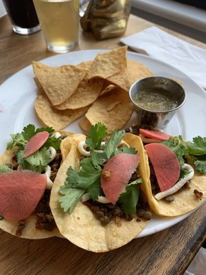 Beef tacos  at Two Dollar Radio Headquarters in Columbus