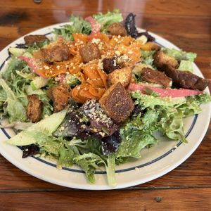 Rustic Caesar Salad with Carrot Lox  at Two Dollar Radio Headquarters in Columbus
