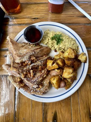French toast, scrambled eggs, and hash browns. 10/10  at Two Dollar Radio Headquarters in Columbus