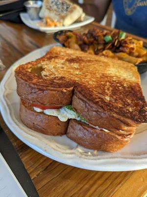 Mozzarella caprese sandwich at Two Dollar Radio Headquarters in Columbus