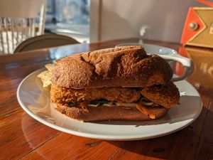 Tofu katsu sammy at Two Dollar Radio Headquarters in Columbus