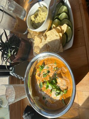 Tofu Tikki Masala and Hummus Plate  at Two Dollar Radio Headquarters in Columbus