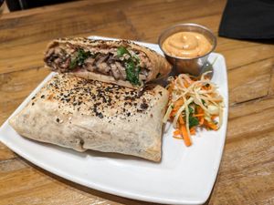 Asian fusion tortuga at Two Dollar Radio Headquarters in Columbus