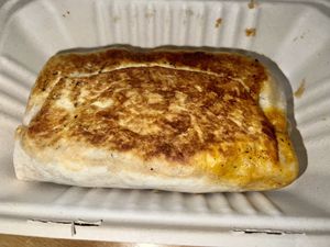 The special of the week “quesabirria burrito"  at Two Dollar Radio Headquarters in Columbus