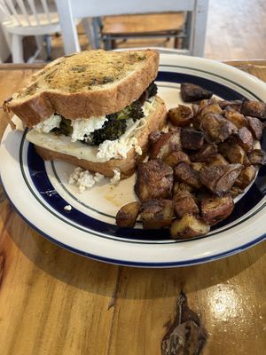 Weekly special - brocolli sandwich (can’t remember exact name sorry!)  at Two Dollar Radio Headquarters in Columbus