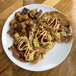 Pancake Tacos  at Two Dollar Radio Headquarters in Columbus