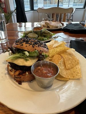 Burger.. can’t remember the name. Had havarti, ranch, and bacun   at Two Dollar Radio Headquarters in Columbus