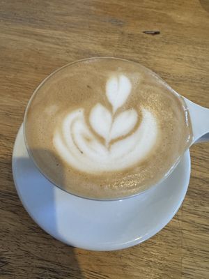 Soy Latte with s’mores syrup   at Two Dollar Radio Headquarters in Columbus