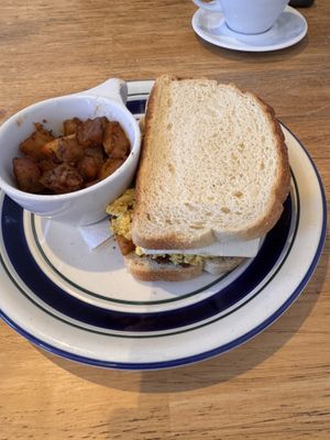 Gary’s Slamwhich with Home Fries   at Two Dollar Radio Headquarters in Columbus