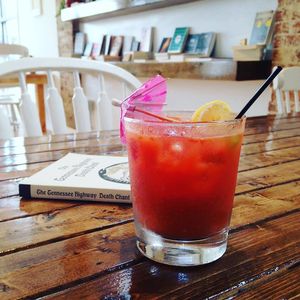 Bloody Mary house made cocktail at Two Dollar Radio Headquarters in Columbus