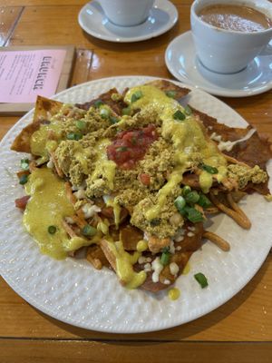 Chilaquiles   at Two Dollar Radio Headquarters in Columbus