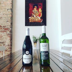 We carry vegan wines! at Two Dollar Radio Headquarters in Columbus