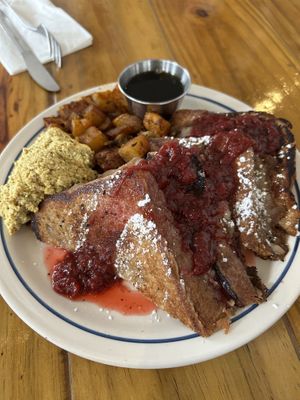 French toast #Veganuary at Two Dollar Radio Headquarters in Columbus