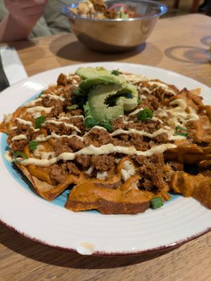 Chilaquiles at Two Dollar Radio Headquarters in Columbus