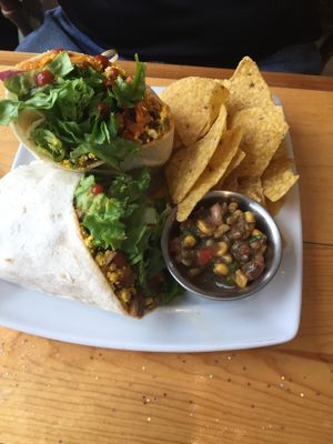 Breakfast wrap at Two Dollar Radio Headquarters in Columbus