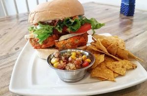 Spicy sanwhich  at Two Dollar Radio Headquarters in Columbus