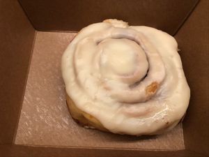 Cinnamon roll  at Two Dollar Radio Headquarters in Columbus