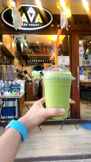 Green smoothie  at VAVA Frozen Yogurt - Thae Pae Gate in Chiang Mai