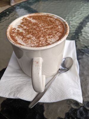 Soy Chai in a mug at RAWR Bar in Apollo Bay