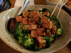 Ma po tofu is vegan! at P.F. Chang's in Seoul