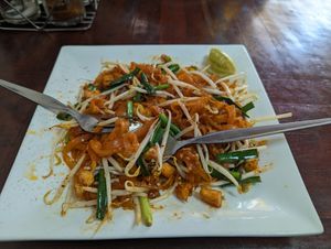 Best vegan Pad Thai we had in a month in Bangkok at Nop Nan in Bangkok