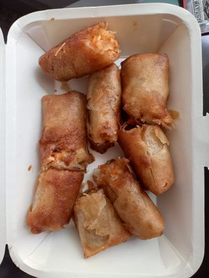 Fried spring rolls at Nop Nan in Bangkok