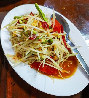 Som Tam Spicy Thai Papaya Salad at Nop Nan in Bangkok