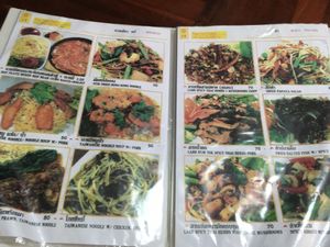 menu at Nop Nan in Bangkok