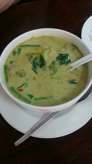 Green curry at Nop Nan in Bangkok