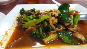Spicy mixed 'meats' at Nop Nan in Bangkok