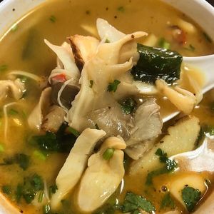 Mushroom Tomyum Soup 70 baht at Nop Nan in Bangkok