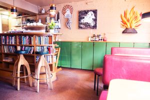Books and coffee. And brunch, or breakfast - or lunch.  at Grai Kötturinn in Reykjavik